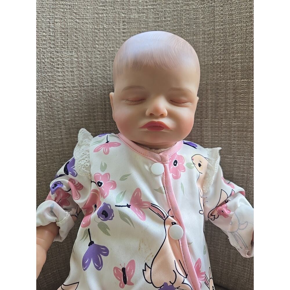 16''Reborn Baby Doll Vinyl Silicone Newborn Doll Girl Eye Lashes